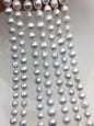 AA 7.7-9mm white button round freshwater pearls,White Rondelle pearl Beads,SM8-T3