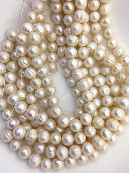 AA 10.3-11.3mm white circle ring potato freshwater pearls,CR11-2A-1