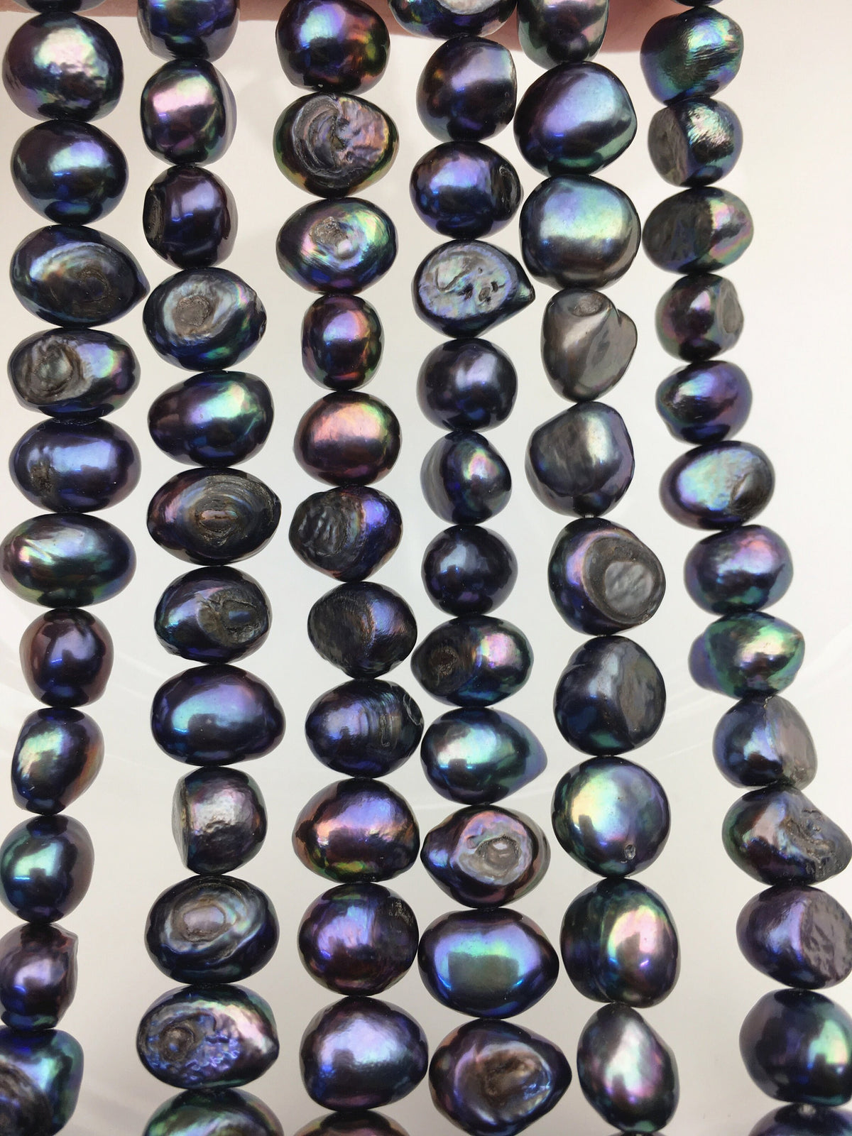 A 7-8mm black nugget freshwater pearls,LM7-T3