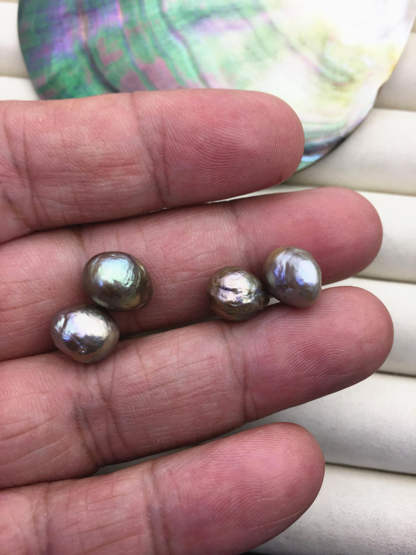 7 pairs AAA 8-9mm baroque drop edison freshwater pearl Pair,no hole,ED11-3A-2-8