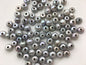 20pcs AA+ 7.5-8.3mm gray button round freshwater pearls,2.2mm large hole Rondelle gray pearl Beads,SM8-2A-21