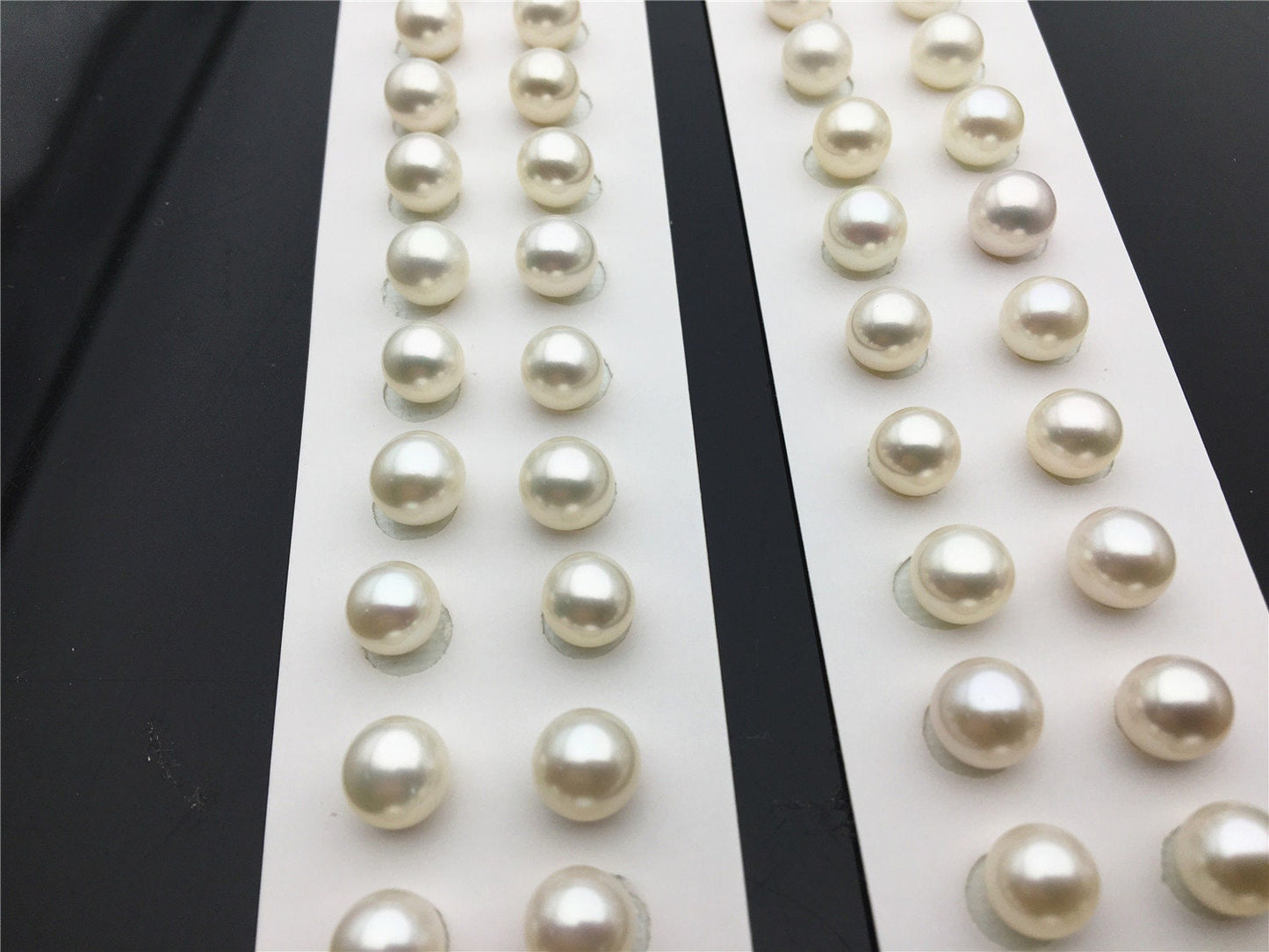 AAA 7.5-8mm/8-8.5mm white round freshwater pearls pair,for pearl earrings,for pearl ring,wedding,love,birthday,rp8-3ay-gj-1