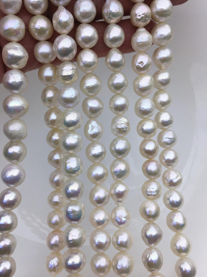 AA+ 9-11mm white near round Edison Freshwater Pearl,ED12-2A-5-24