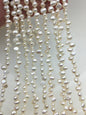 AAA 4-5mm Tiny white nugget freshwater pearls,irregular nugget freshwater pearl strand,LM4-3A-7