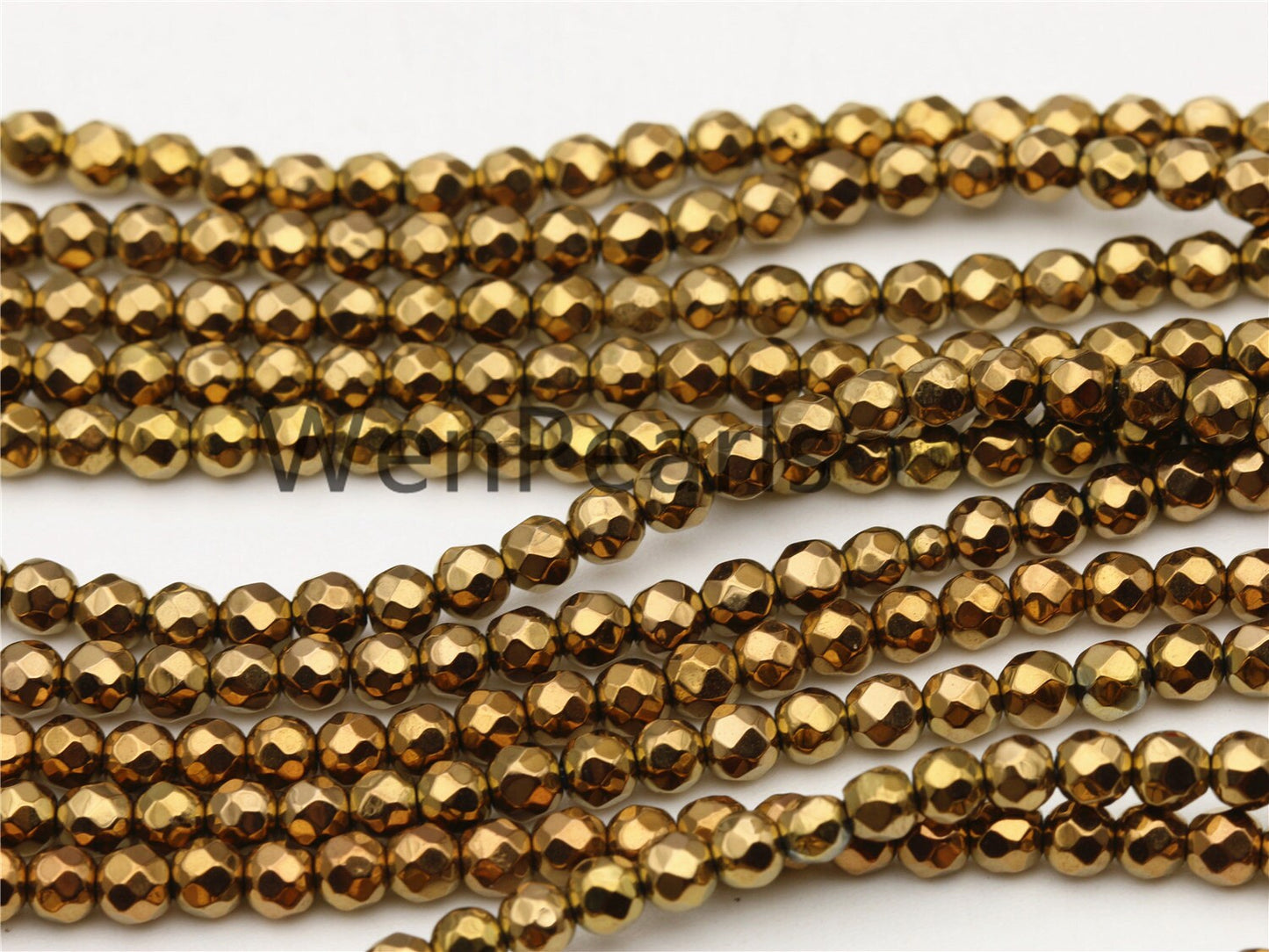 Hematite Brown,3mm Faceted Round,AAA Quality,130pcs,15.5 inches,G50-R3-007