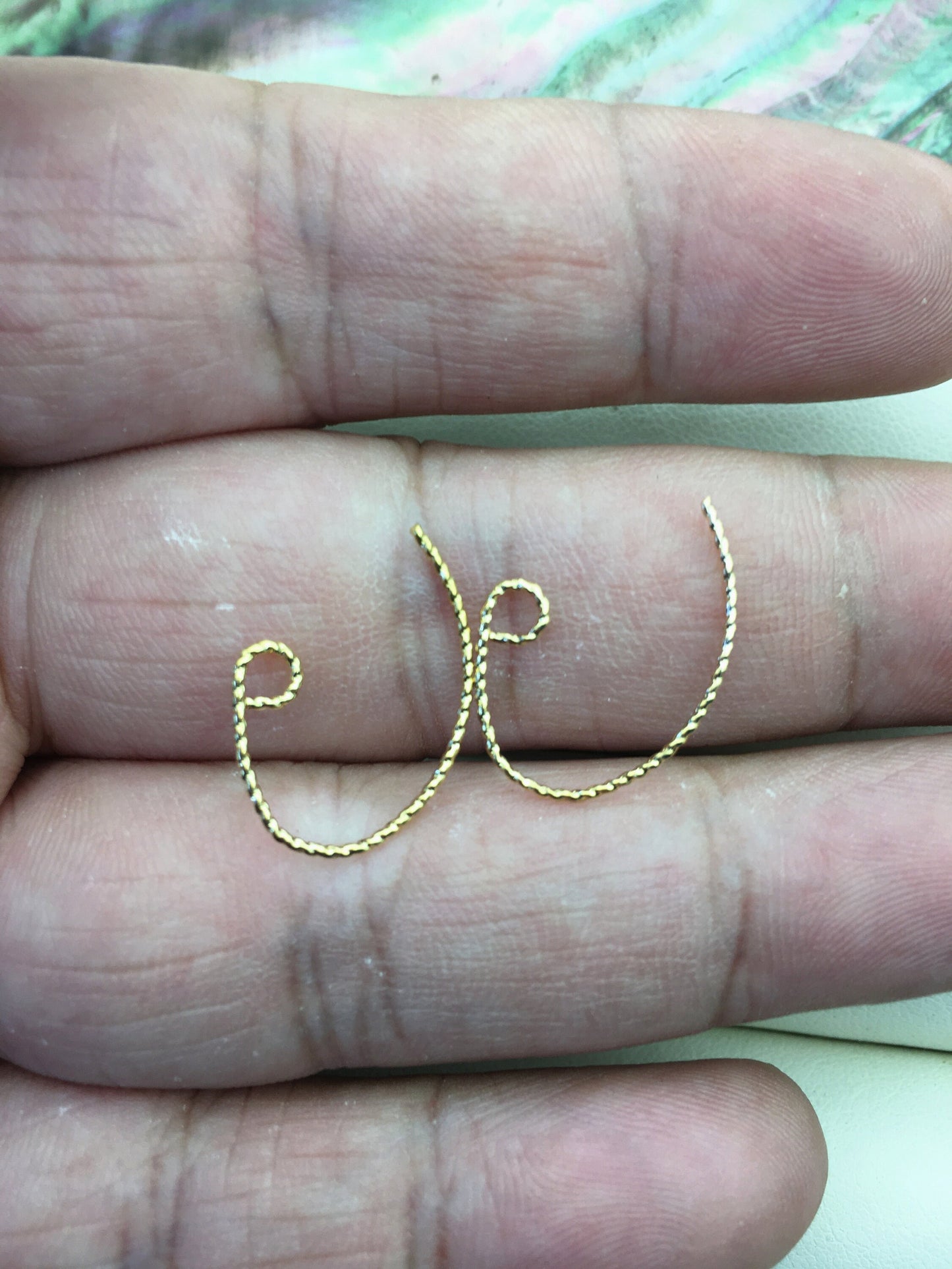 10 pairs 14*22mm Yellow Gold Plated Earrings, AAL-T5