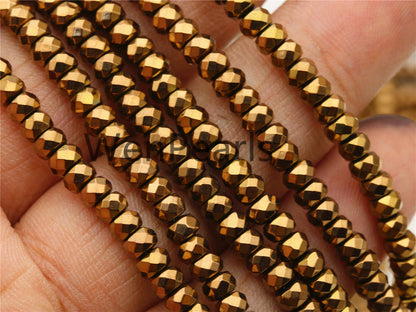 Hematite Brown,3x4mm Rondelle Beads,AAA, 125 beads,15.5 inches,G50-B34-004
