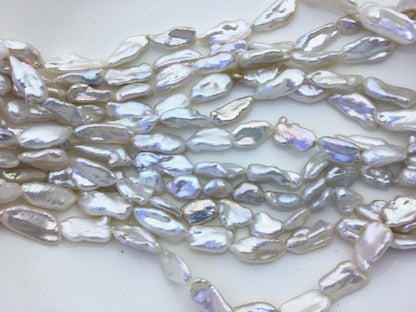 AAA 8-10mm white Keshi Biwa Pearl Necklace,ZS-200-120-20