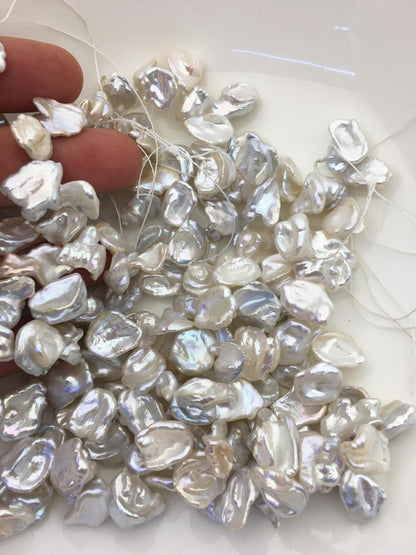 15.5'' AAA 11-13mm White Keshi Freshwater Pearls,keshi pearl strands,ZS-129-10