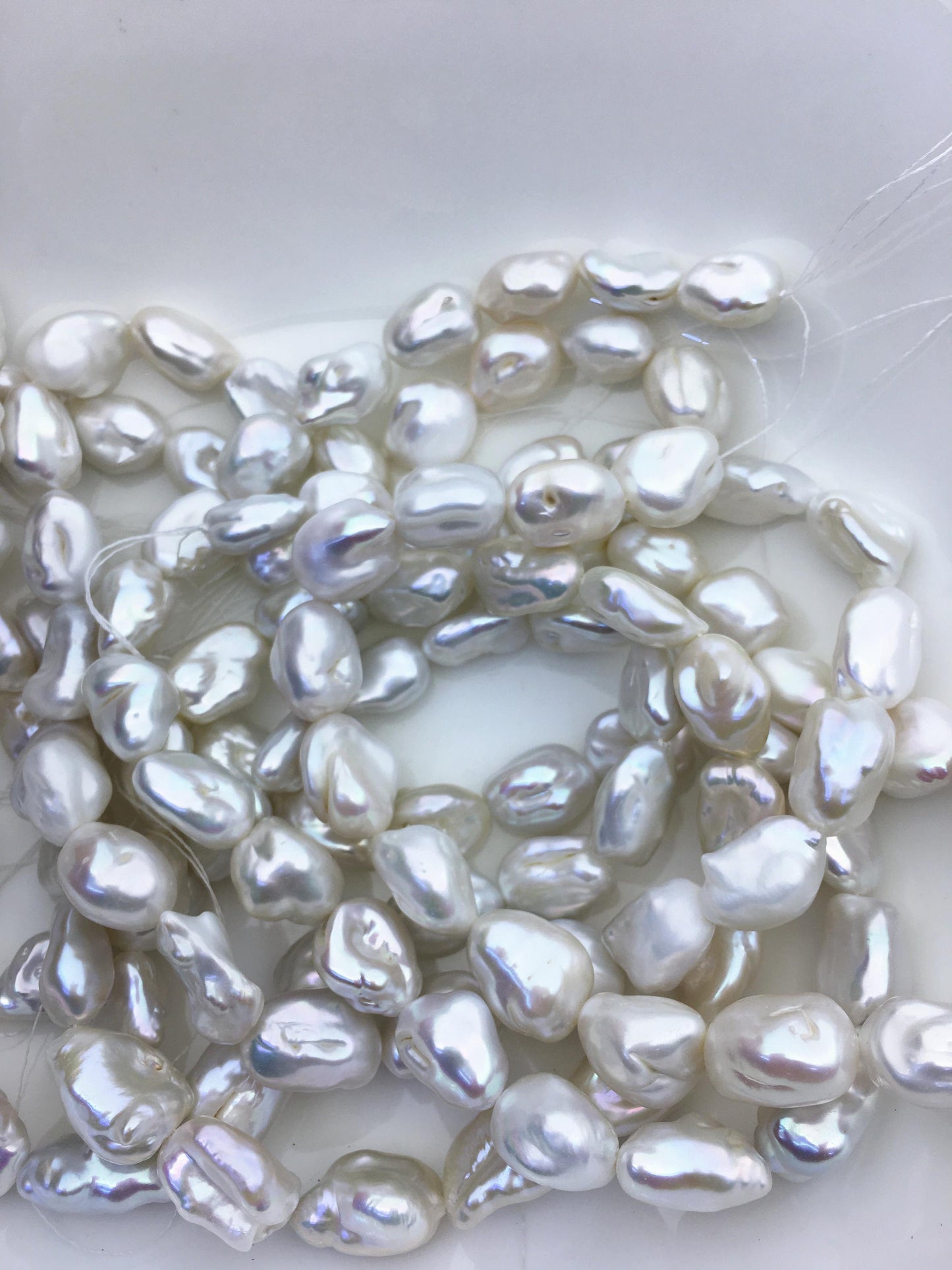 AA 11-13mm white Thick long keshi Freshwater Pearl,ZS-200-75