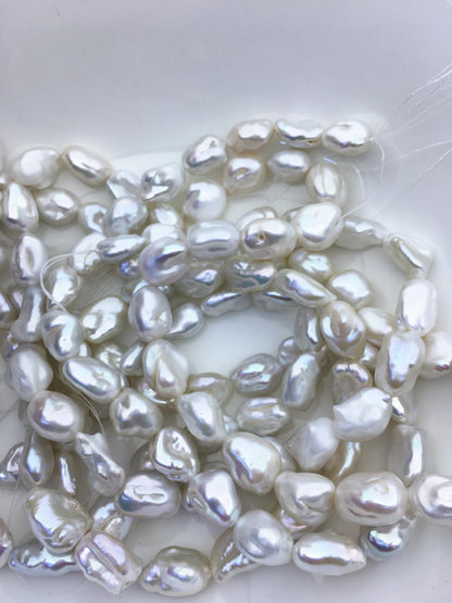 AA 11-13mm white Thick long keshi Freshwater Pearl,ZS-200-75