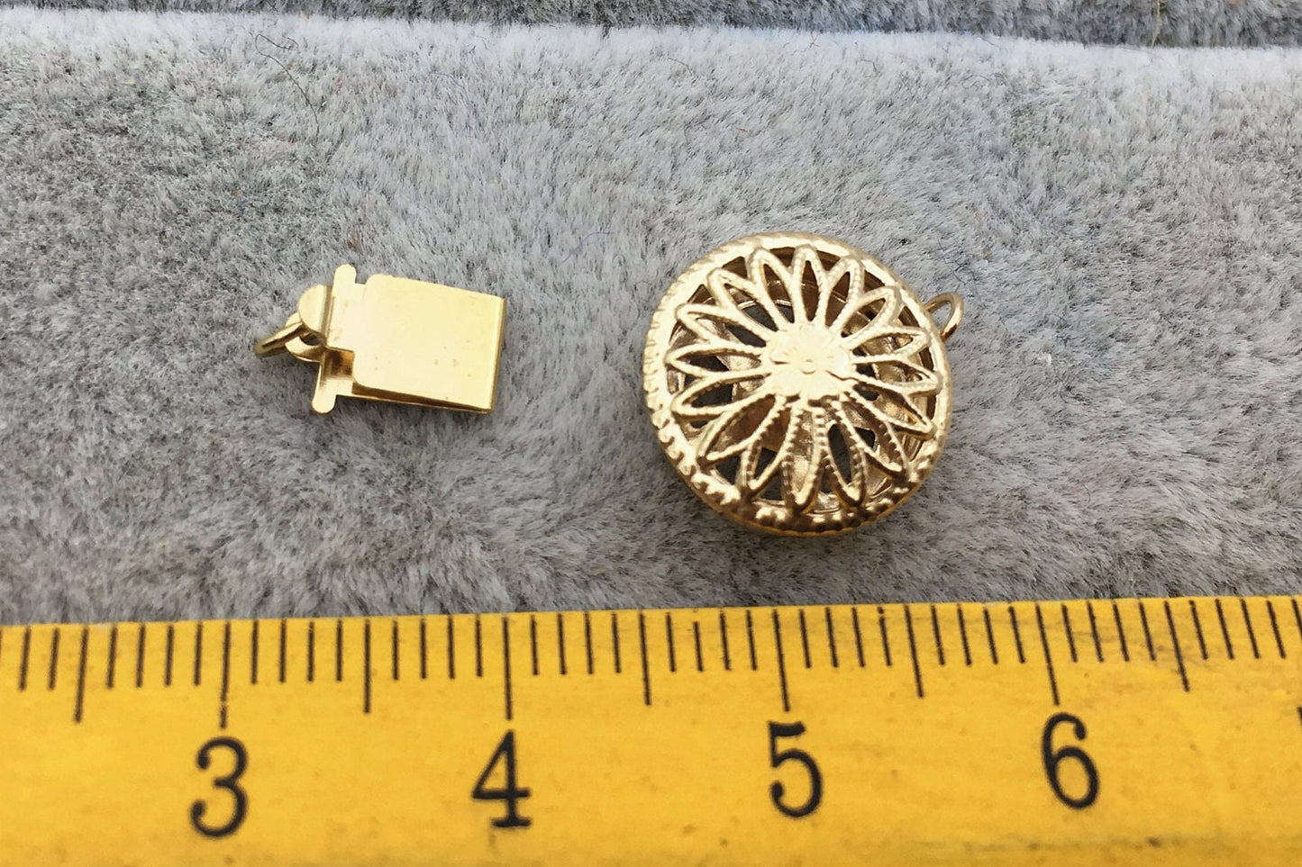 Pearl Clasp, 14k Gold Filled Round Filigree Clasp-12.5mm,wholesale price,AGF-CL-008
