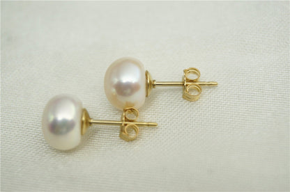 SELECT SIZE-One pair white/Ivory pearl earrings,Christmas,Ivory Pearl studs,14k gold filled,Wedding,Love,Happiness,birthday,SE1-006