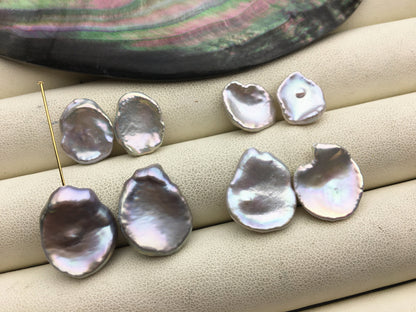 1 pair AAA 11-18mm gray long keshi pearls Pair,for make dangle earrings,baroque pearl,loose pearl beads,very high luster,ZS-127-62-13