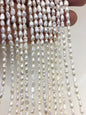 3 strands AA 4-4.5mm Tiny white nugget freshwater pearls,irregular nugget freshwater pearl strand,cheap price,pearl factory china,LM4-2A-2