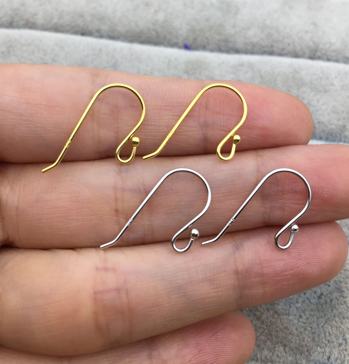 5 pairs 11x20mm Sterling Silver White/Yellow dangle hook, Sterling Silver, for dangle earrings,DIY,wholesale,ASL-ER-017