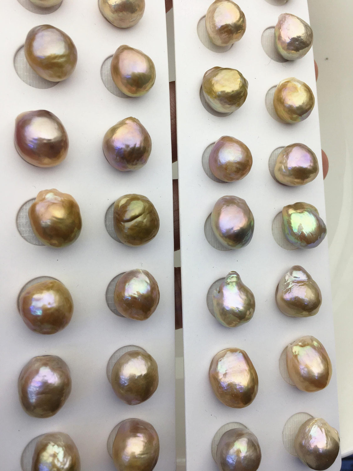 5pairs AAA 12-13mm Natural Rainbow baroque drop edison freshwater pearl Pair,no hole,ED11-3A-2-6