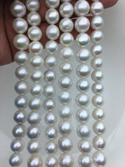 AA+ 10-12mm white round Edison Freshwater Pearl,ED10-2A-2-8