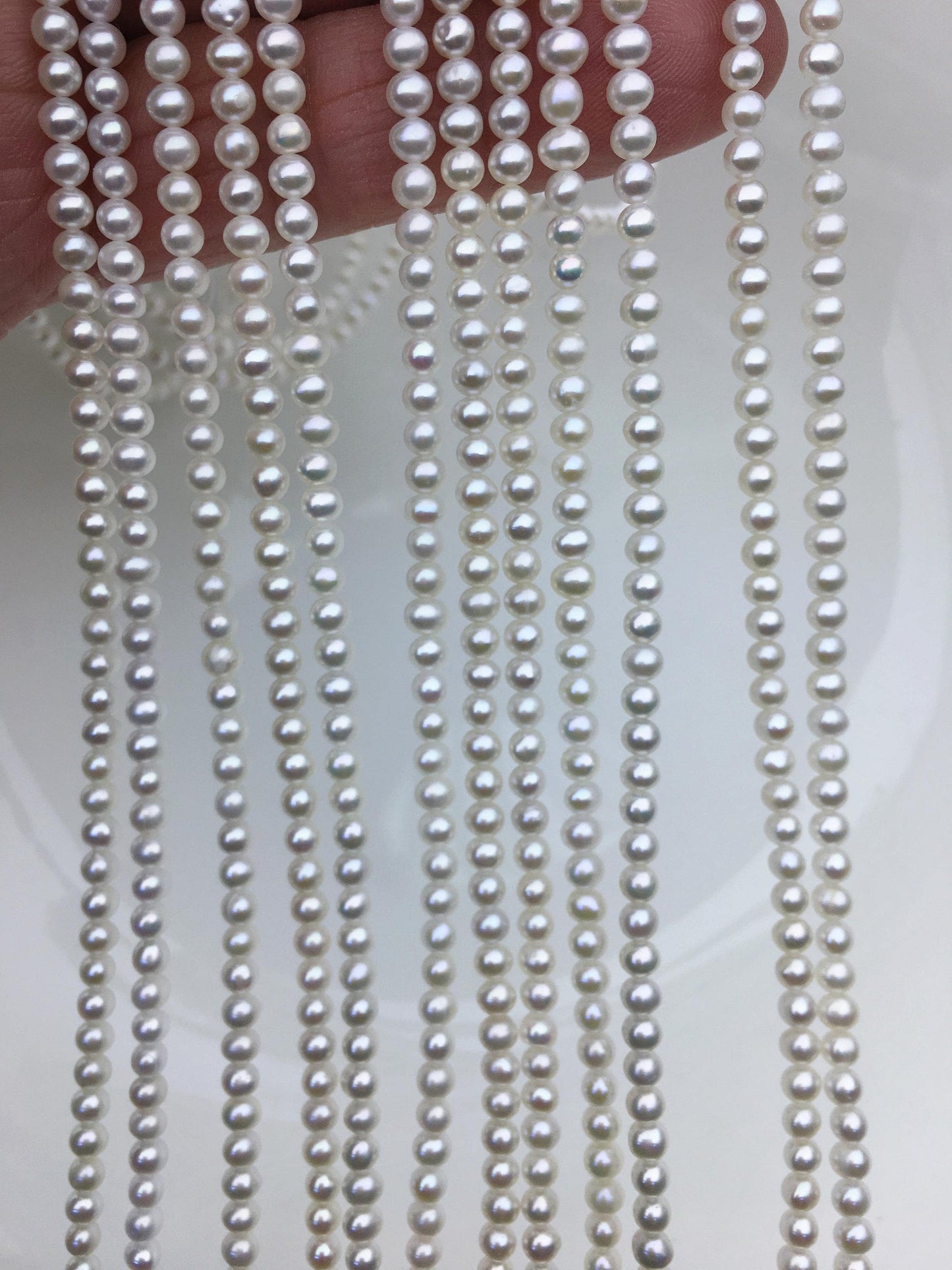 AAA 3-3.5mm white potato near round seed pearls,small pearl,Valentine's Day gift,for pearl necklace,for pearl bracelet,CR3-3A-1