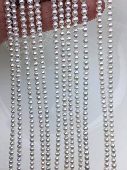 AAA 3-3.5mm white potato near round seed pearls,small pearl,Valentine's Day gift,for pearl necklace,for pearl bracelet,CR3-3A-1