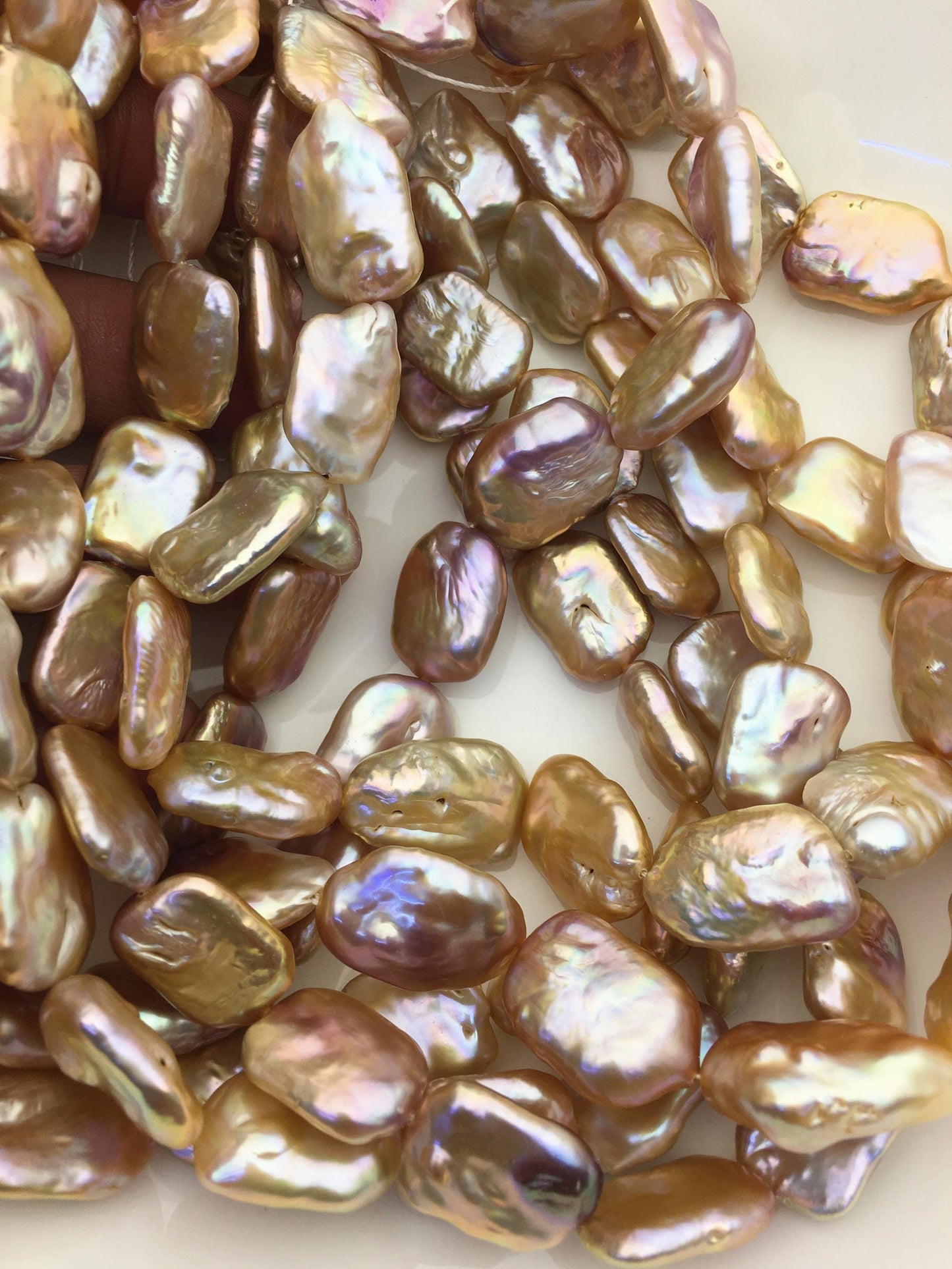 AA+ 15-18mm mix color thick rectangle freshwater pearls,diy bead,flat block pearl bead,ZS-103-32