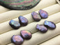 2 pairs AA+ 15-16x20-21mm Big Drop Coin Purple Black Freshwater Pearl Brown loose Beads Piar,wholesale,ZS-103-37-25