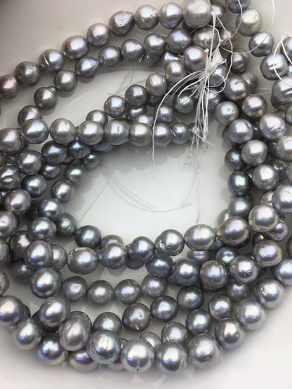 AA 11-13mm big gray baroque drop Edison Freshwater Pearl,ED12-2A-5-76