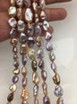 AAA 8-10mm natural pink purple keshi Freshwater Pearl,DIY Loose Freshwater Pearl,wholesale price,china wholesale pearl,ZS-200-121-16