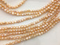 AA+ 6-6.5mm peach nugget freshwater pearls,irregular nugget freshwater pearl strand,cheap price,pearl factory china,LM6-T4