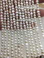 AAA+ 4.5-5.5x5-6mm Tiny white nugget freshwater pearls,irregular nugget freshwater pearl strand,LM4-3A-2
