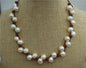 large pearl necklace,Freshwater pearl and leather necklace,Baroque Freshwater Pearl Drop Necklace,Baroque pearl necklace,Le1-017