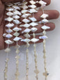 AA+ 8-9mm White diamond Shape Freshwater Pearl,ZS-119-30
