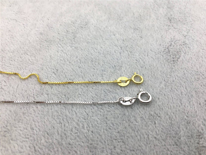16''/18"/23''/27''/31'' s925 Sterling Silver 0.65MM Box Chain Necklace With Round Clasp,Replace Necklace,S925