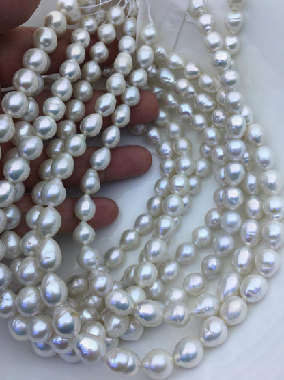 AA 9-11mm white drop Edison Freshwater Pearl,ED12-2A-5-67