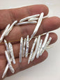 20pcs AAA 3-5x20-35mm Long White Toothpick pearls,0.8mm top side hole,ZS-80-2
