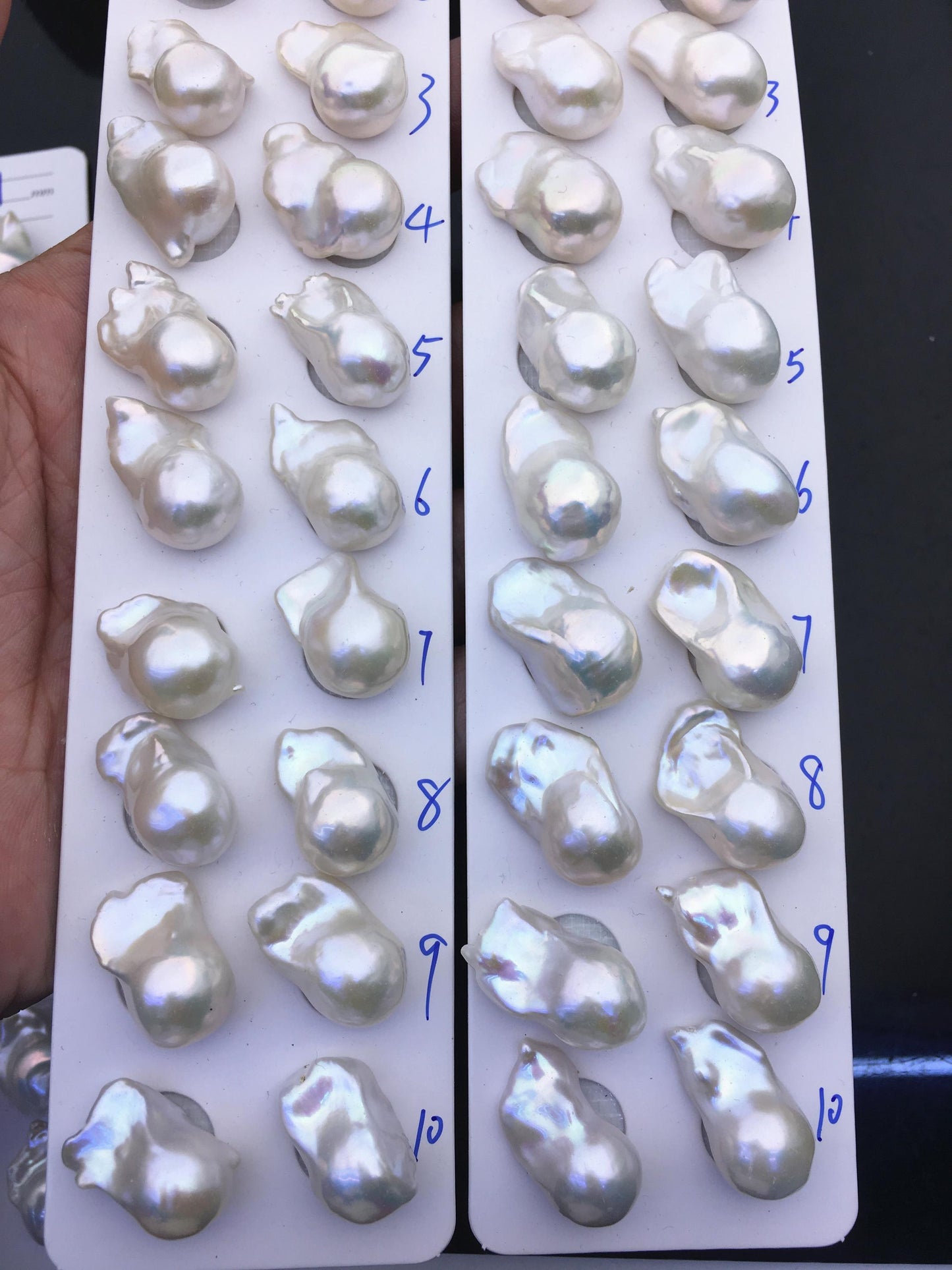 1 pair AAA 13-15x18-22mm White Flame ball Pearl Pairs-large Baroque freshwater pearl pairs,top half hole,FL15-3A-8-65