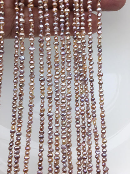 AAA 2-3mm purple nugget seed pearls,irregular nugget freshwater pearl strand,cheap price,pearl factory china,LM2-3A-3