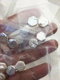 10 pairs AA+ 11-12mm White pentagon Freshwater Pearl White loose Beads Pair,wholesale,ZS-T53