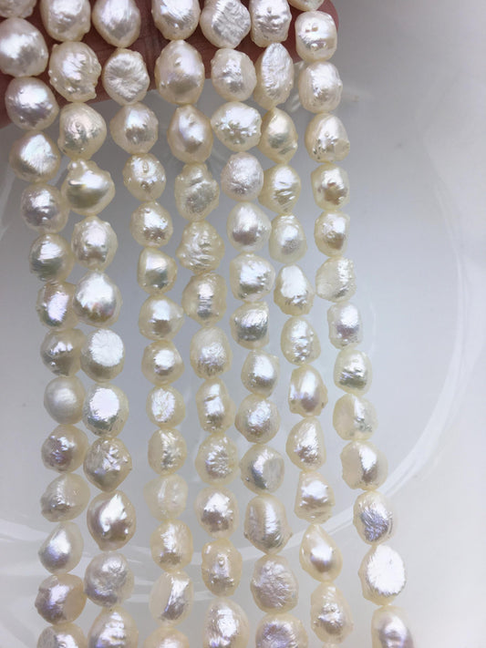 AAA 8-9mm natural white thorn freshwater pearl,LM8-T3
