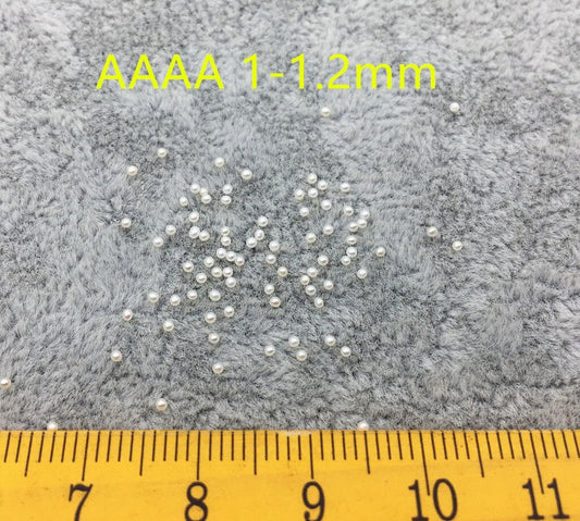 AAAA 1-1.2mm white round freshwater seed pearls,no hole,,Cultured pearl,diy pearl beads,Happiness,birthday,RP1-4A-1