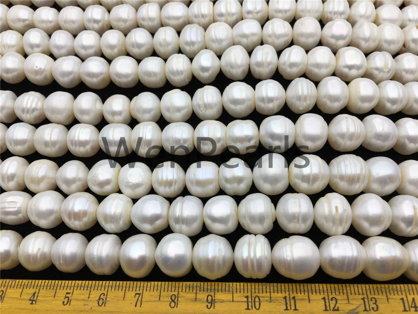 AA 11.2-12.2mm white button freshwater pearls,2mm,3mm large hole,Cultured pearl,diy pearl beads,gift for her,necklace,Christmas,SM12-2A-6