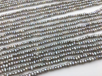 AA 3-3.5mm gray potato freshwater pearls,gray seed pearl,small size pearls bead ,for pearl necklace,CR3-2A-22