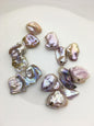 12pcs AA+/AA 11-19mm purple rainbow keshi freshwater pearls,2mm top side large hole,ZS-127-T11