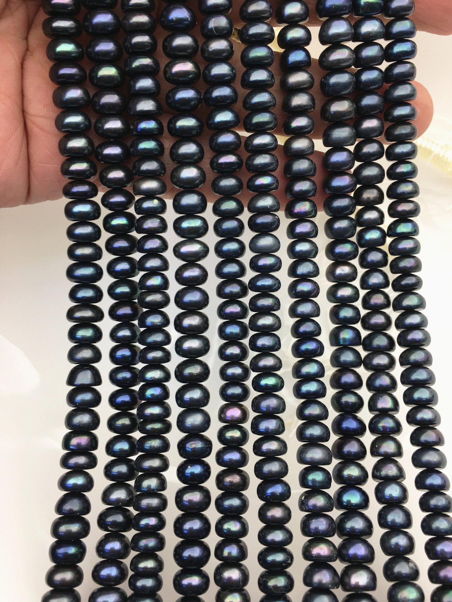 AAA 7-7.5mm Malachite Blue button pearl,button freshwater pearls,loose freshwater pearl,SM7-T2
