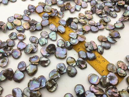AA+ 12-16x13-17mm Gray Bronze Keshi Pearls,high luster,good quality,wholesale price,baroque pearl,keshi pearl strands,ZS-129-9-7