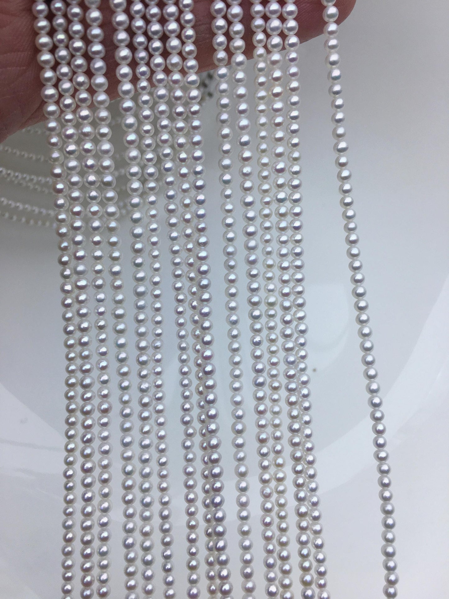 AAA 2.5-3mm tiny white round freshwater pearls,Rondelle pearl Beads,white freshwater pearl,loose strands,RP2-3A-17