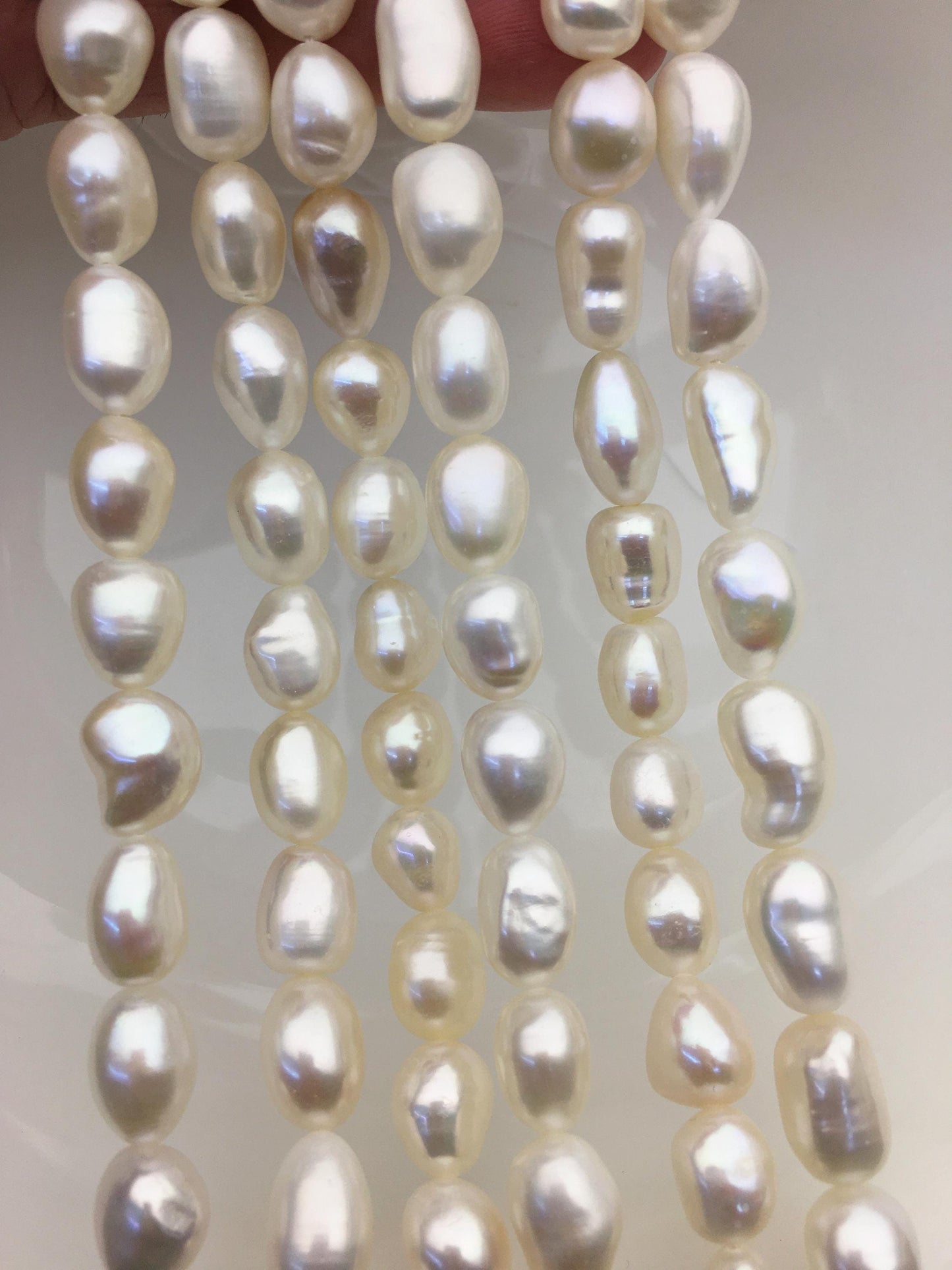 AAA 9.4-10.4x11-14mm white long nugget freshwater pearls,cultured freshwater baroque pearl bead string,LM10-3A-5
