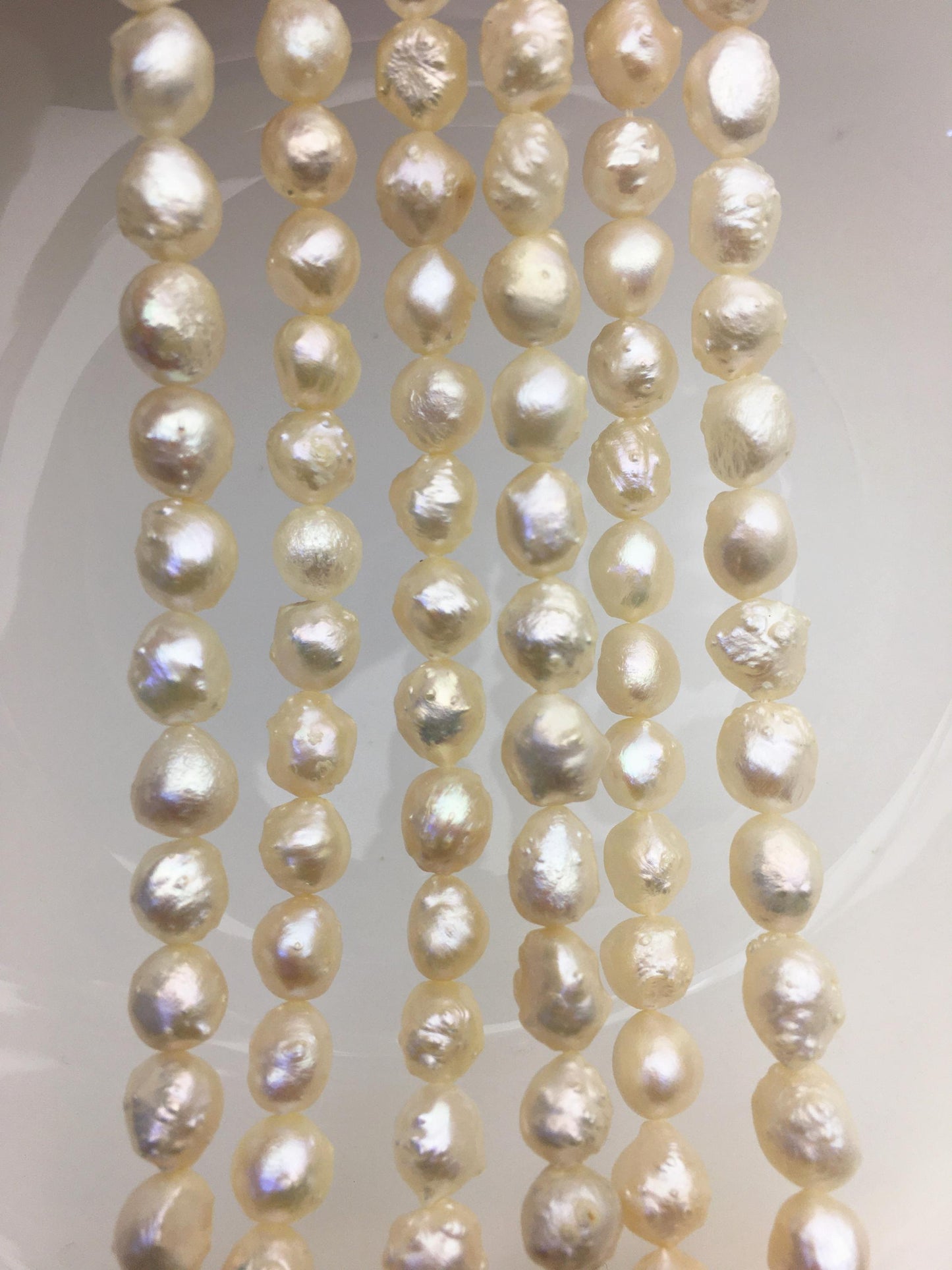 AAA 8-9mm natural ivory thorn freshwater pearl,LM8-T2