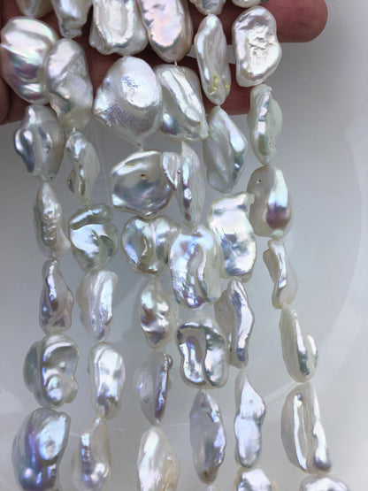 AA 14-16mm white keshi baroque Freshwater Pearl,DIY Loose Freshwater Pearl,wholesale price,china wholesale pearl,ZS-200-114