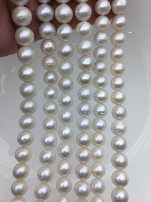 AA 9-11mm white round freshwater pearls,RP9-2A-1